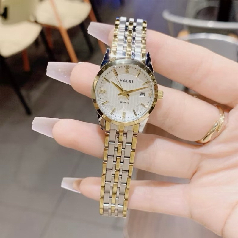 Đồng hồ nữ HALEI LUXA thanh lịch cá tính titan chống rỉ chống nước
