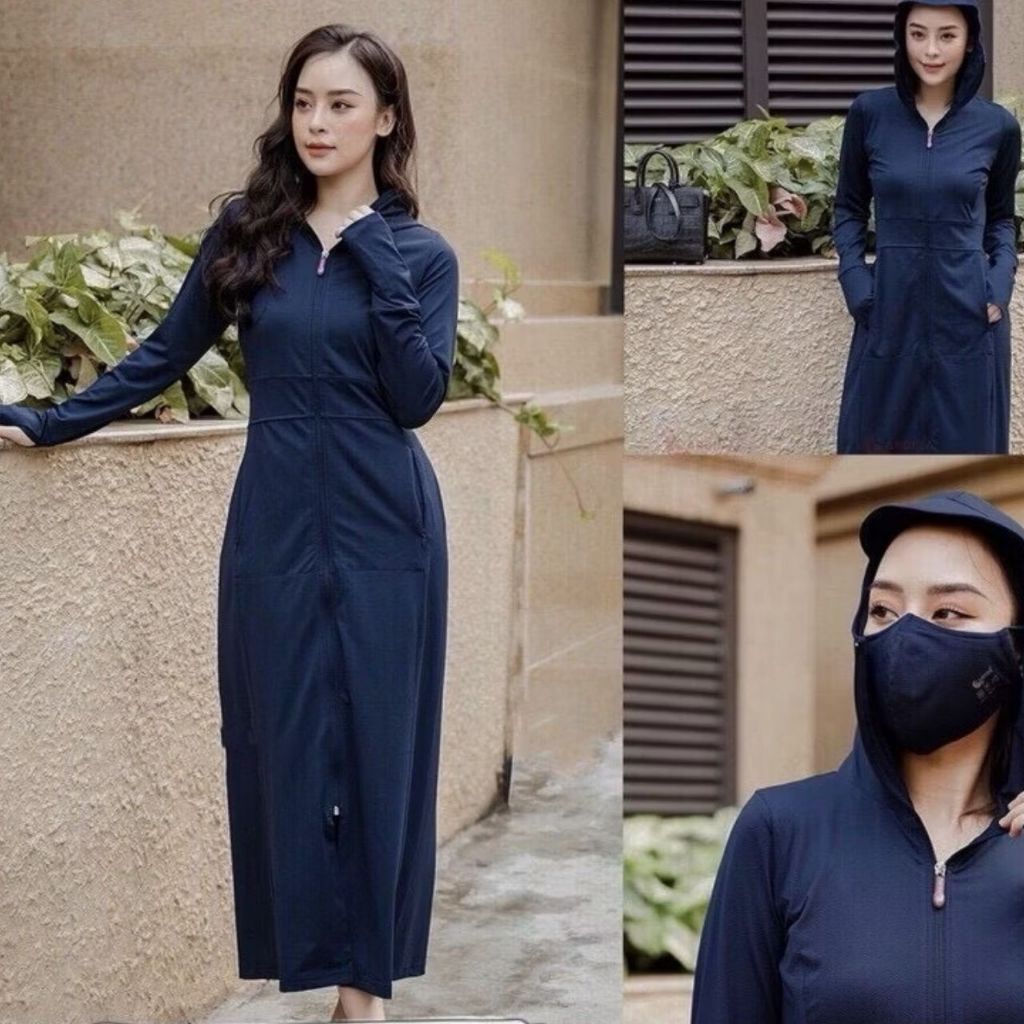 Áo Chống Nắng Toàn Thân Nữ Có Mũ và Khẩu Trang Kèm Theo – Chống Tia UV, Vải Mát Mịn ELY258 | BigBuy360 - bigbuy360.vn