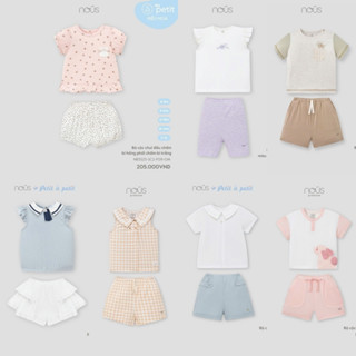 Nous Bộ Cộc Chui Đầu, Cài Vai , Bộ Cộc Ba Lỗ Năng Động Cho Bé