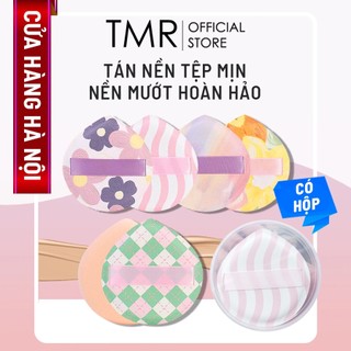  Bông Mút Xốp Kèm Hộp Đựng TMR Big Size Bông Phủ XL Mềm Mại Giúp Tán Kem Nền Căng Mọng 