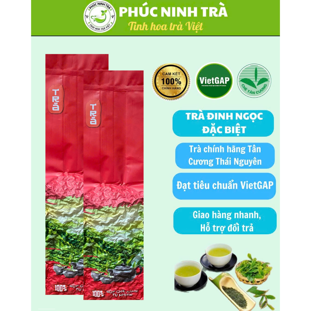 [TRÀ ĐINH NGỌC-ĐẶC BIỆT-ĐÓNG GÓI 200G] Tân Cương Thái Nguyên 🍃Miễn Ship🍃 Chè Thái Nguyên [Phuc Ninh 