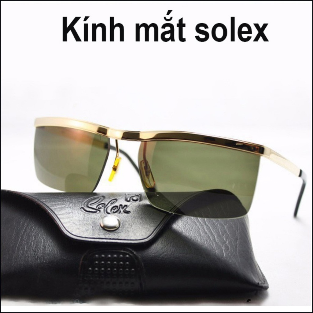 Kính mắt nam solex thời trang dóng trâu tròng kính chống UV400