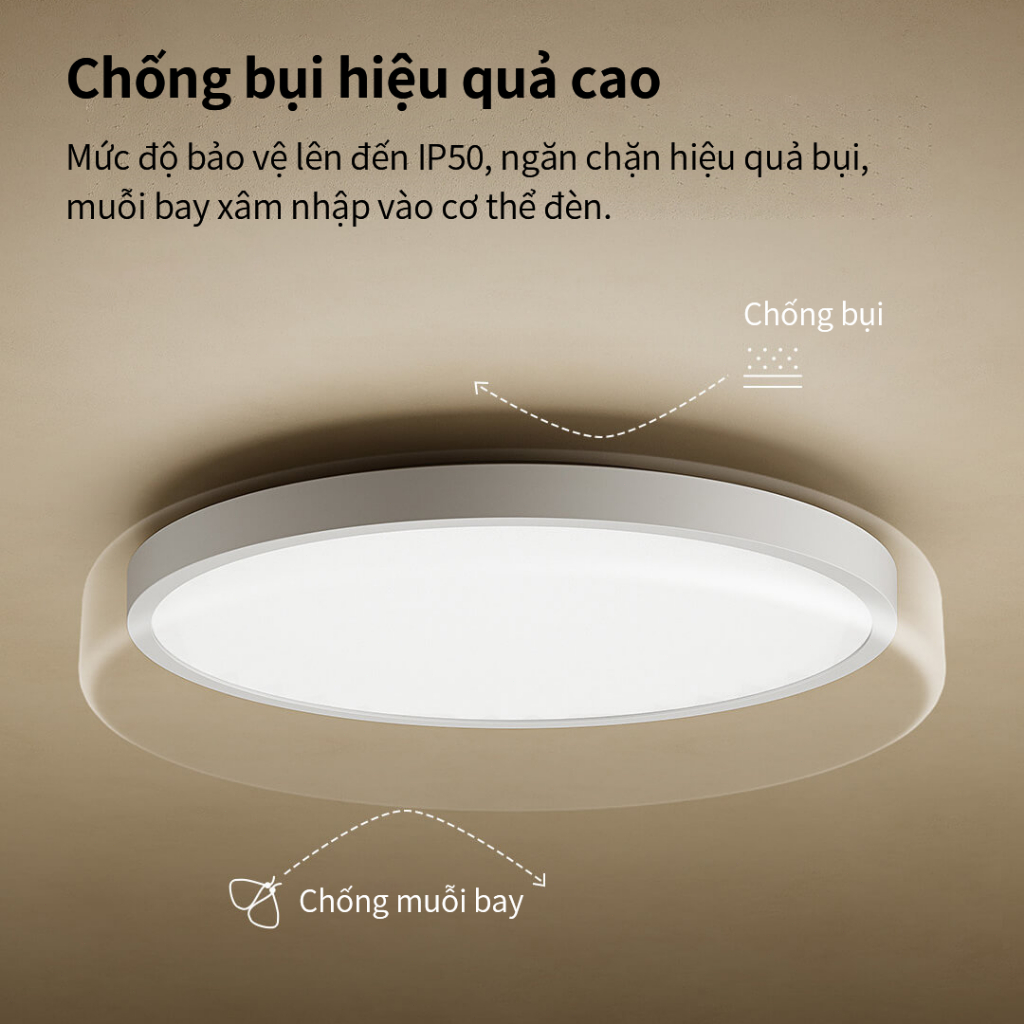 Đèn ốp Trần Thông Minh Xiaomi - Điều Khiển App, Đổi Màu 16 Triệu, Kết Nối WiFi/Mesh, Âm Thanh, Tương