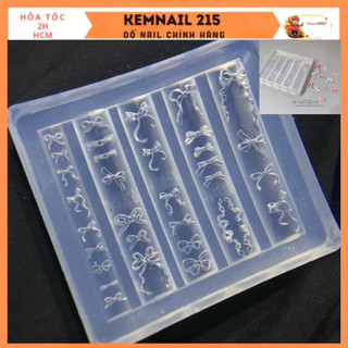 khuôn silicon nơ 32 mẫu các loại nơ kute làm nail chuyên dụng kemnail215