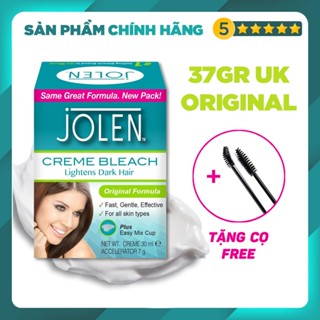 Kem Tẩy Màu Lông Jolen 37gr Original cho da thường Nhập UK, Kem Nhạt Màu Lông, Kem Nhuộm Lông Mày