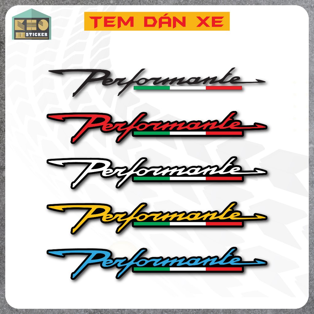 Tem Xe Performance - Tem Dán Xe Máy Decal Chống Nước dán Oto, Xe Máy, Xe Đạp Điện. TX02