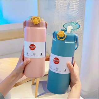  Bình giữ nhiệt BOSS Khắc Tên Có Ống Hút  PINKCUPS 1000ML 1200ML Không Gỉ Giữ Nhiệt Nóng Lạnh 24H Phù Hợp Khi Di Chuyển 