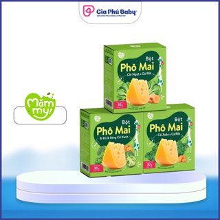 Phô mai tách muối Mămmy dạng bột rắc cơm, cháo cho bé ăn dặm, hộp 10 ống hộp 30g