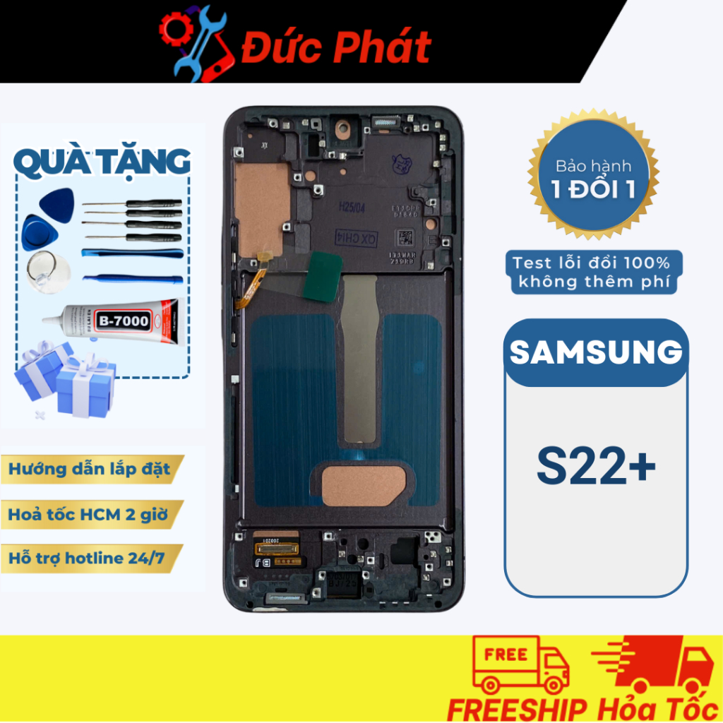 Màn Hình Thay Thế SAMSUNG S22 Plus / S22+ QX KHUNG (Tặng kèm keo dán và bộ sửa)