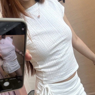 Áo Thun Hoạ Tiết Trơn tiemmem - Trắng