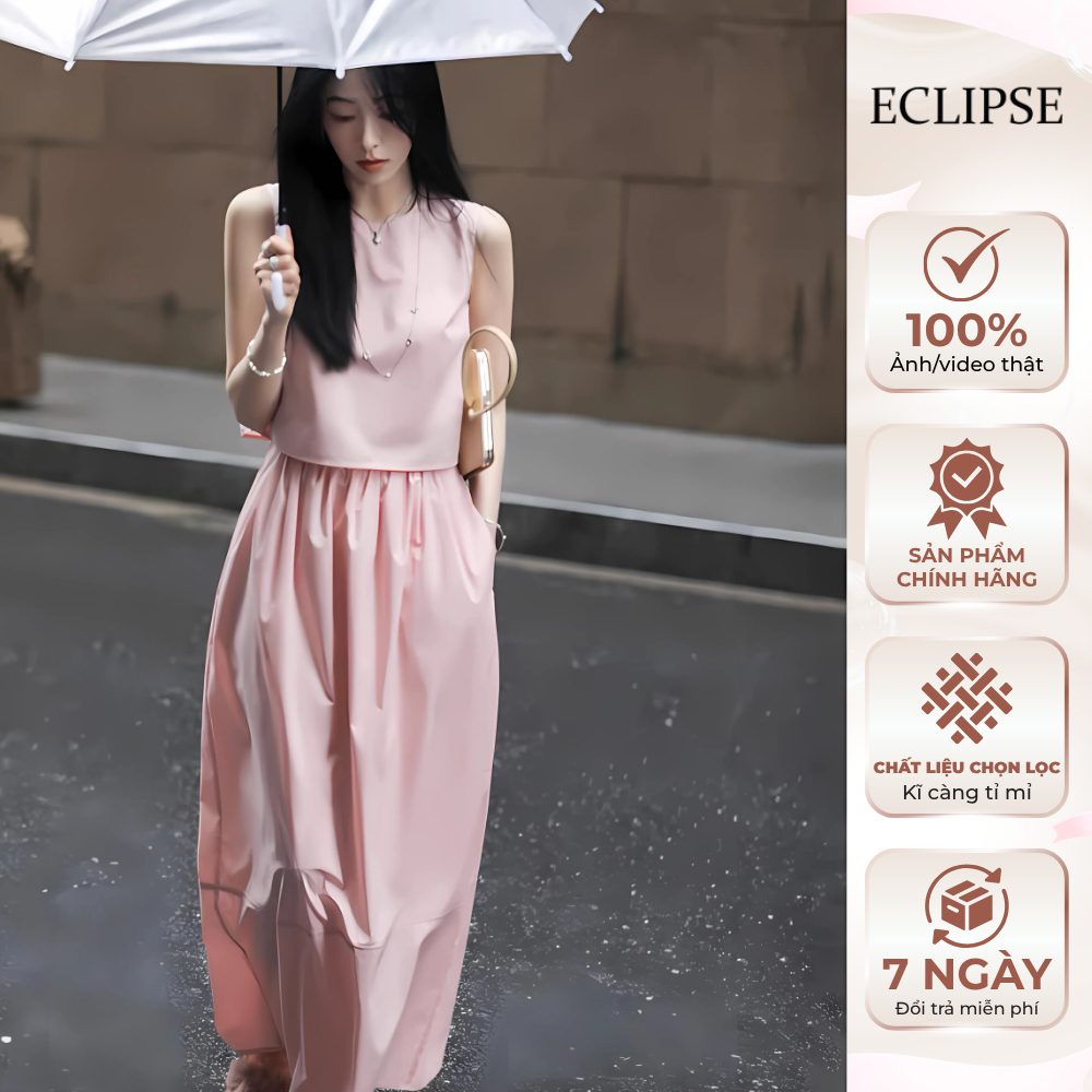 Set thô màu 3 lỗ và chân váy Eclipse Clothing