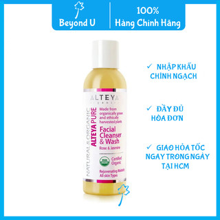  Sữa rửa mặt hoa hồng & hoa nhài hữu cơ Alteya Organics 150ml 