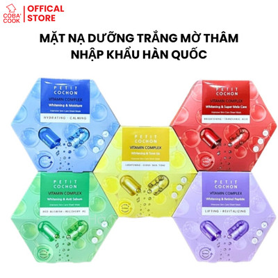 Mặt nạ Lập Phương Petit Cochon Vitamin Complex dưỡng trắng sáng và bổ sung Vitamin Hàn Quốc 30ml