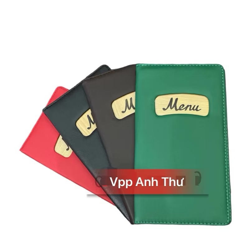 CUỐN BÌA MENU DA THỰC ĐƠN CAO CẤP (16x29cm)