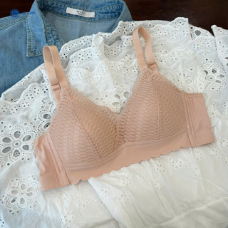 Áo Lót Nữ Không Gọng Đệm Mỏng 0.5cm Ren Nữ Tính By Bechipi AL5012