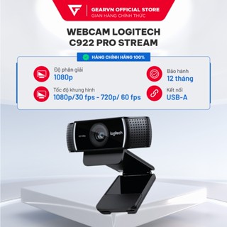 WebCam Logitech C922 Pro Stream - Độ phân giả cao - Tốc độ khung hình nhanh - Bảo hành chính hãng