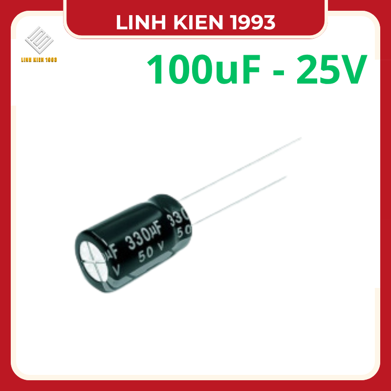 4 con tụ 100uF 25V tụ hóa 100uf25v