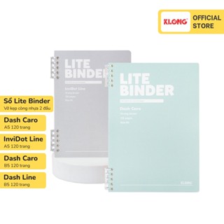 Sổ còng nhựa 2 đầu Lite Binder bìa PP KLONG A5 B5 120 trang 100/76; MS: 804, 805, 806, 807