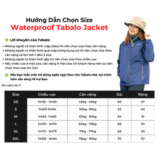 Áo Khoác Gió 2 Lớp Nam Nữ Tabalo Waterproof Chống Thấm, Cản Gió, Vải Dày Dặn