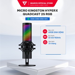 Micro Kingston HyperX QuadCast 2S RGB Chuyên dụng cho Livestream, Podcast, Chơi game,...