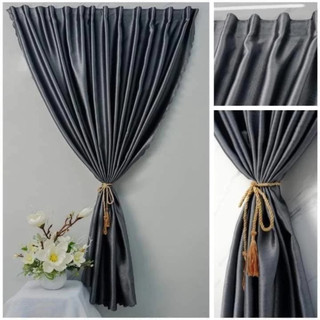  Rèm dán cửa sổ phòng ngủ không cần khoan Rèm cửa sổ vải gấm 3 lớp cản nắng chống bụi - TẶNG KÈM DÂY BUỘC RÈM 