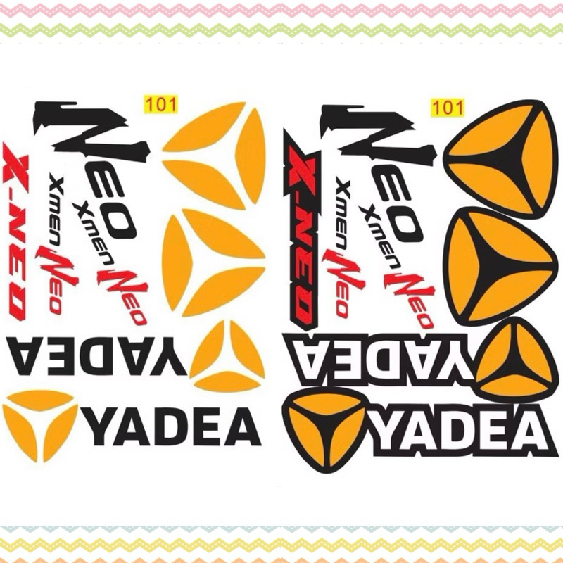 (Nhiều mẫu màu)Tem sticker logo Yadea,Neo,tem 4 lớp chống nước