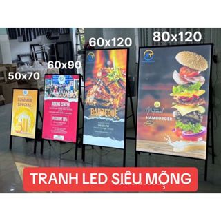  Hộp Đèn Quảng Cáo - Tranh Điện - Hộp Đèn Led Siêu Mỏng - Nhiều Kích Thước - Bảo Hành 12 Tháng 