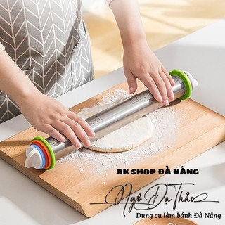 Cây lăn bột INOX 43cm ( AKSHOPCAMLE 2000.029)