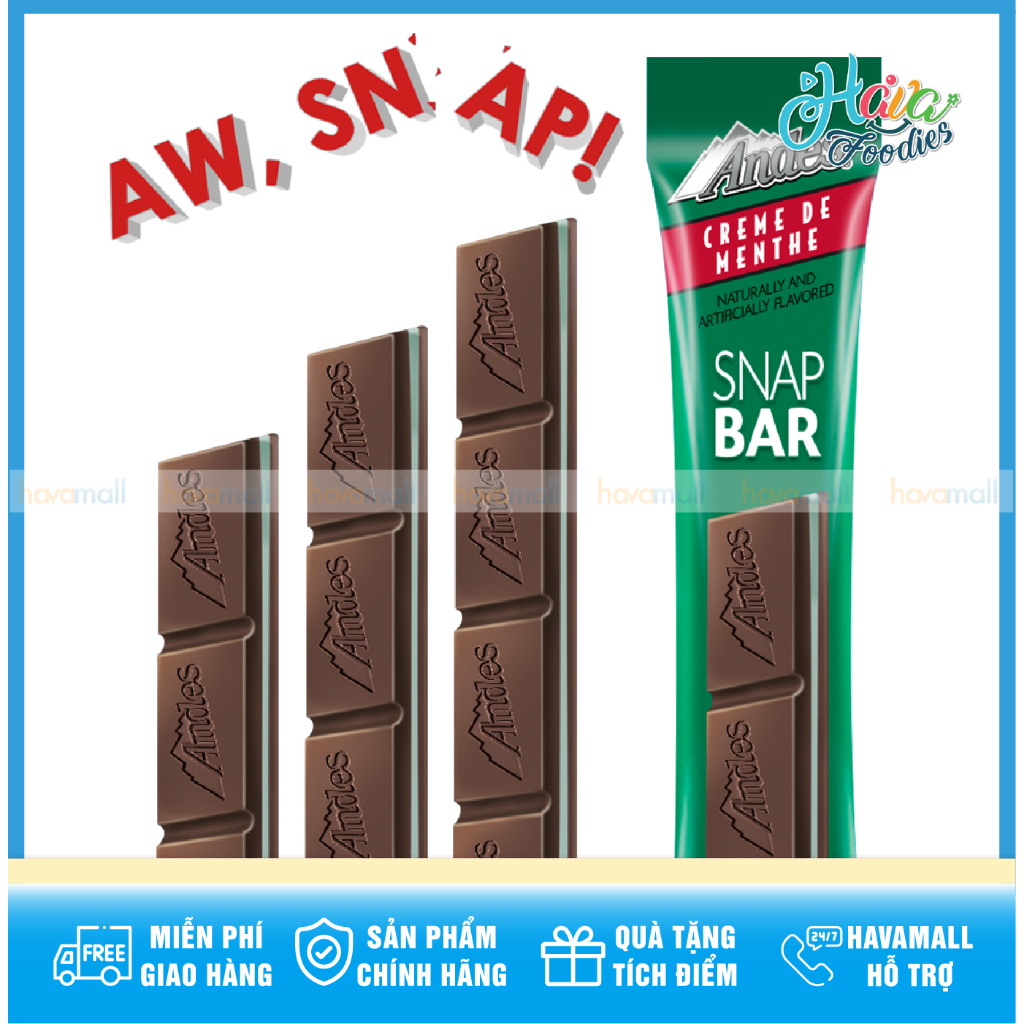 Thanh Kẹo Socola Bạc Hà Andes 43g – Andes Crème de Menthe Snap Bar