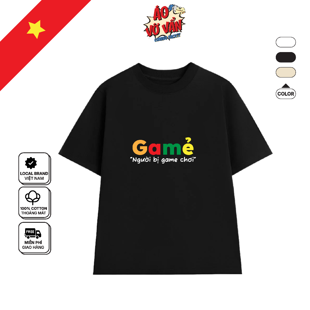 Áo phông unisex " GAMER VER 1" cotton 250GSM