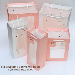 { giá sỉ } 10 chiếc Túi Giấy Mặt Kính Trong Mika Đựng Bó Hoa Và Quà Tặng Đẹp, Sang Trọng, Lịch Sự