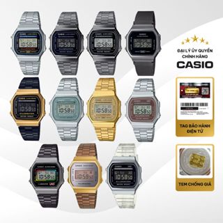  Đồng Hồ Điện Tử Nam Vintage Casio Serial A168 Mặt Kính Nhựa Vuông 36.3mm Vỏ Nhựa Chống Nước Chính Hãng - WATCHSTORE 