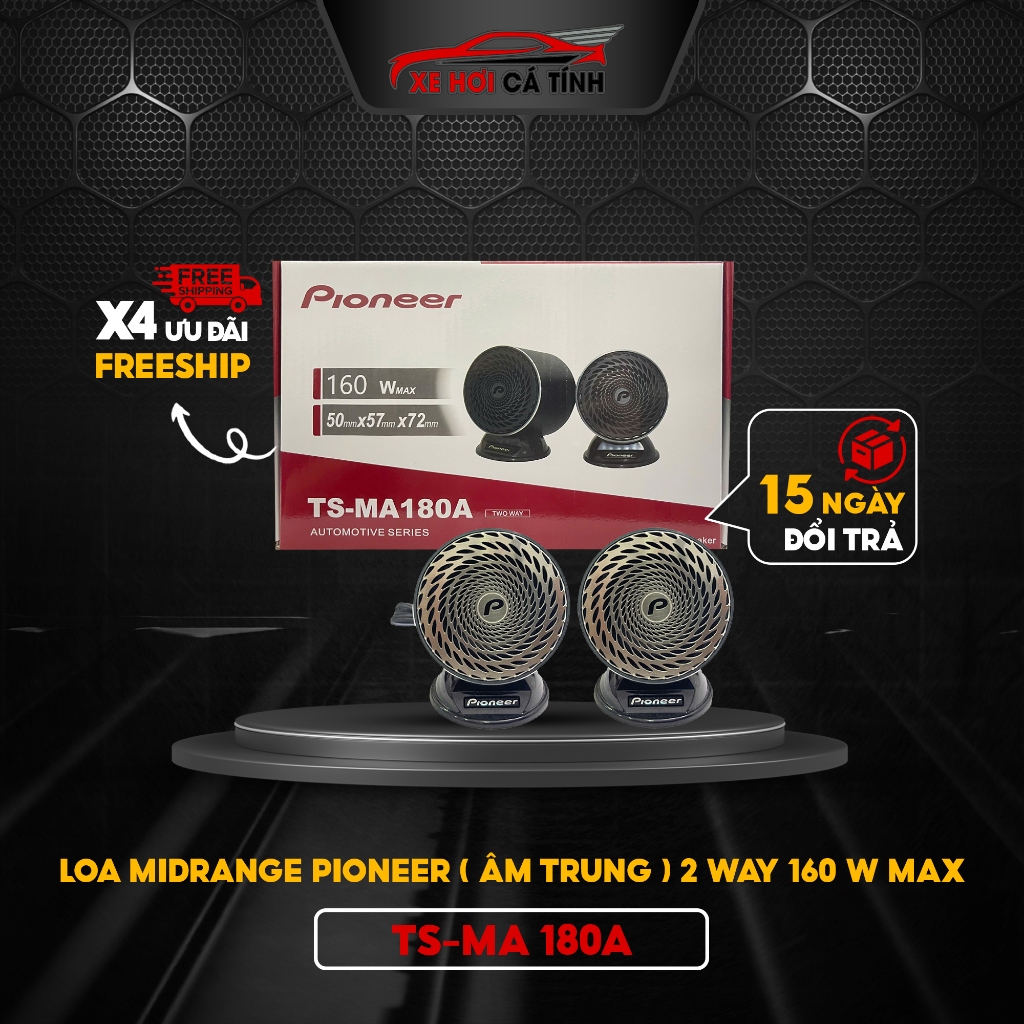 Loa Mid Pioneer Cao Cấp Vỏ Kim Loại, Loa Midrange PIONEER TS-MA180A160 watt, Loa Mid Bass cao cấp