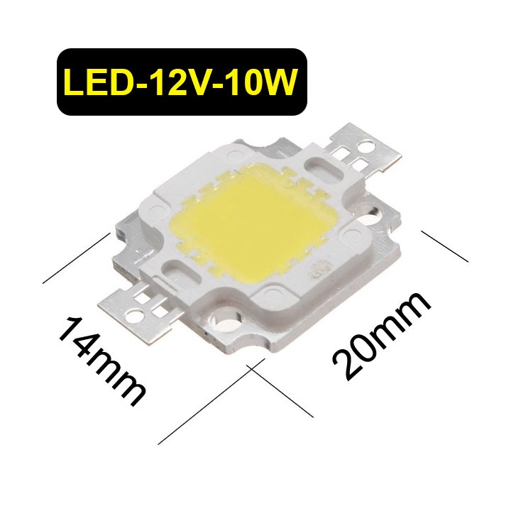 LED COB 10W Sáng Trắng – Chip LED Đèn Pha Siêu Sáng