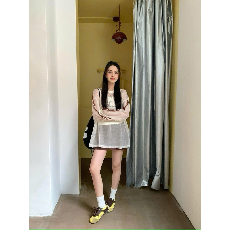 SĐ-18. Sét 3 món đầm bi from bí áo Ren tay dài kèm quần thun | BigBuy360 - bigbuy360.vn