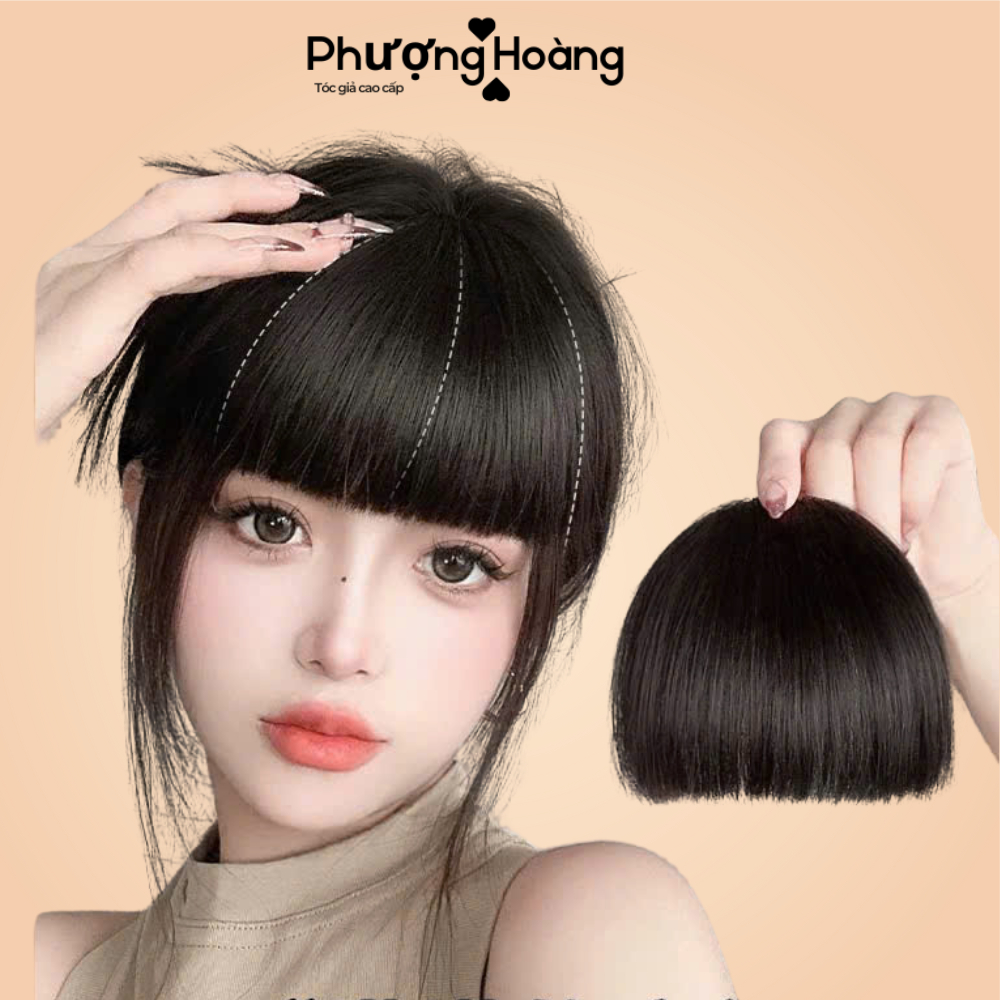 Tóc Mái Ngố Dày Tự Nhiên Tóc Thật - Phong Cách Trẻ Trung