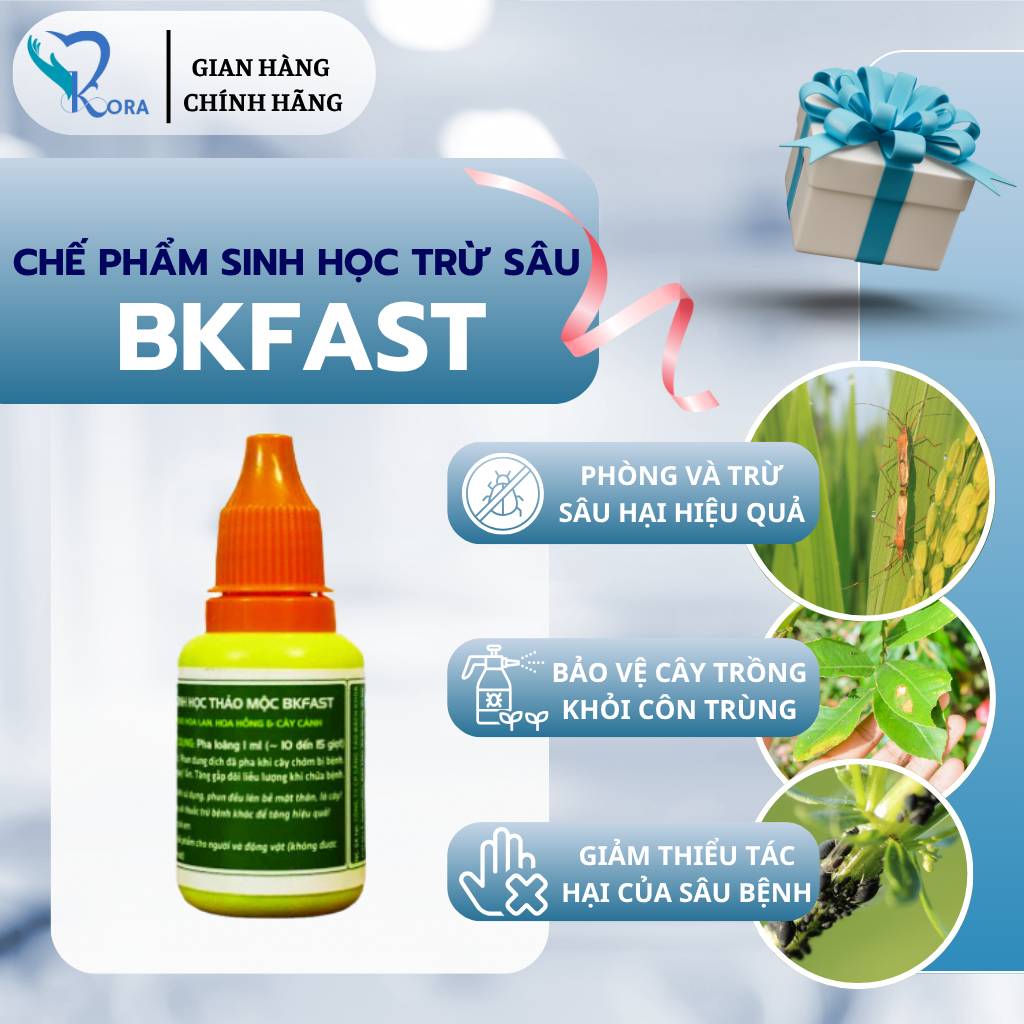Chế Phẩm Sinh Học BKFAST Đại Học Bách Khoa Hà Nội - Trừ Sâu, Rệp, Bọ Cho Cây Trồng, Hoa Hồng, Hoa La