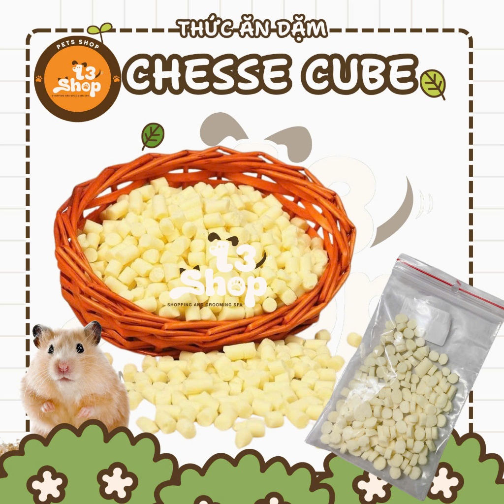 Cheese Cube dành cho thú nhỏ (hamster, sóc, nhím, ....) - T3 PETS SHOP