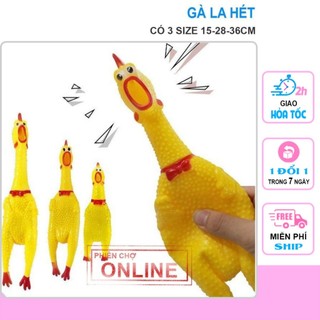   KHO SỈ  Đồ Chơi Gà La Hét Gà Hơi Bóp Kêu Đồ Chơi Cho Bé Và Thú Cưng - Nhiều Size> 