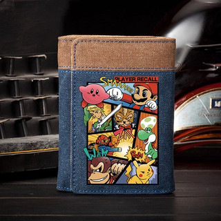 👝 Ví Đựng Tiền Lẻ Mario Dễ Thương Chất Liệu Denim – Túi Đựng Đa Năng Du Lịch