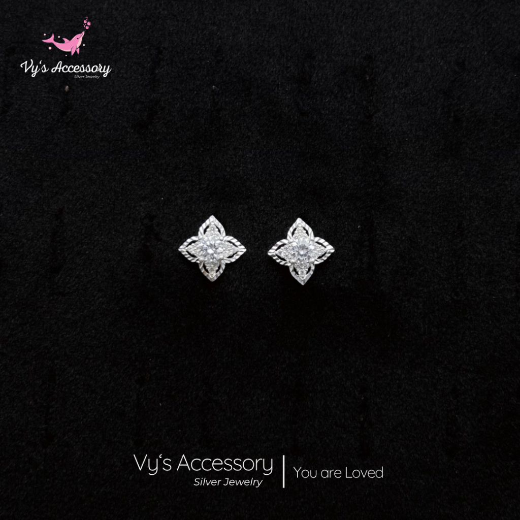 Khuyên tai bạc sang trọng thanh lịch Vy's Accessory BG56