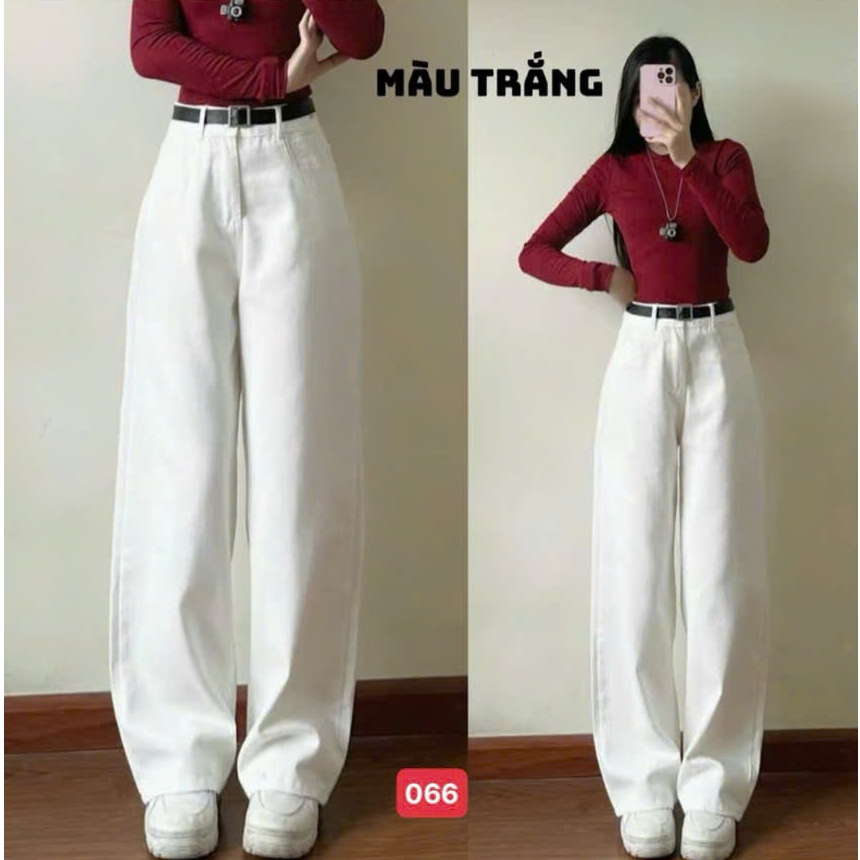 Quần jean nữ ống rộng A-T Fashion, quần baggy nữ chất denim dáng suông phong cách trẻ trung - MQ066