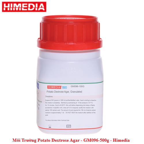 Môi Trường Vi SInh Potato Dextrose Agar GM096, Model: GM096-500g, Hãng: Himedia, Hàng mới 100%