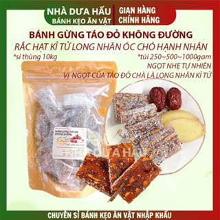 [TÚI 1KG SIÊU RẺ] Bánh gừng táo đỏ rắc hạt óc chó hạnh nhân - ăn vặt healthy ngon bổ rẻ