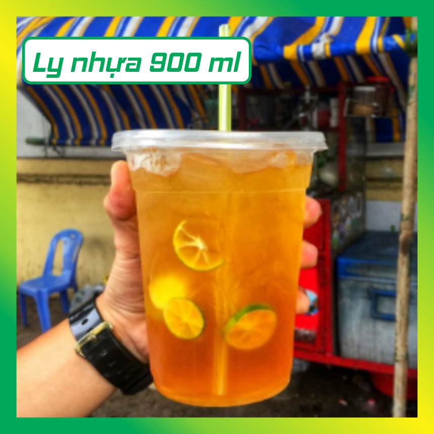 [50 cái] Ly nhựa 800ml /900 ml, Ly trà tác- VUIVUISTORE