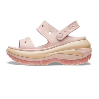 | CHÍNH HÃNG | Dép Crocs mega sandal đế cao 8cm siêu tôn dáng màu Hồng cam nữ (Free Ship)