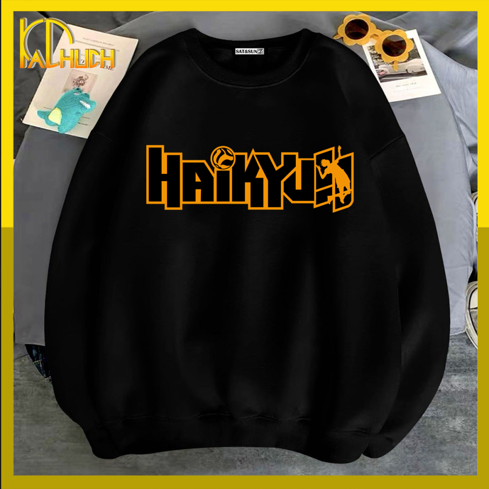  ÁO SWEATER UNISEX NAM NỮ VẢI NỈ IN HAKYU 