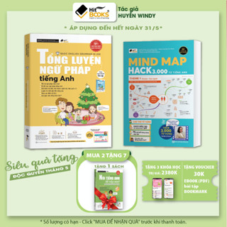 Sách MindMap Hack 3000 từ vựng Tiếng Anh và Tổng luyện ngữ pháp Tiếng Anh HITBOOKS - (LẺ/COMBO) TẶNG Nói TA Dễ Vậy Sao