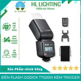 Đèn Flash Godox TT520III Kèm Trigger HL Lighting New 2025 – GN33, 433MHz
