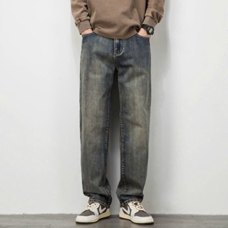  Quần Jean Nam Ống Suông Xanh Quần Bò Ống Rộng Quần Baggy Nam Phong Cách Hiện Đại Trẻ Trung 